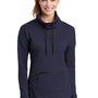 Sport-Tek Womens Triumph Fleece Cowl Neck Sweatshirt w/ Pocket - Navy Blue - Closeout