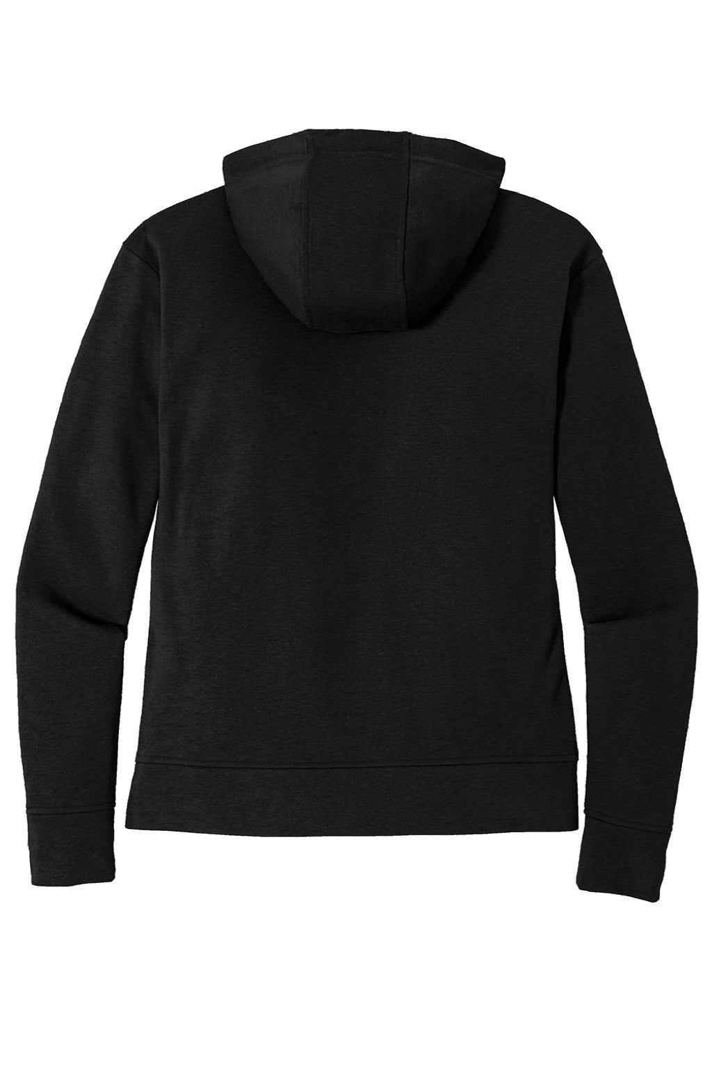 Sport-Tek LST293 Womens Moisture Wicking Fleece Full Zip Hooded Sweatshirt Hoodie w/ Pockets Black Flat Back