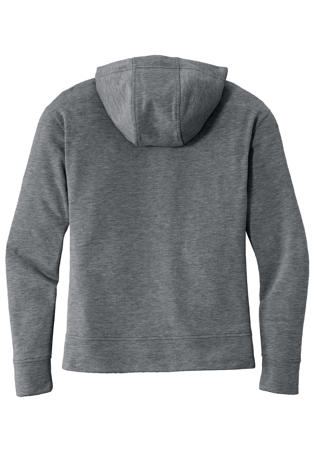 Sport-Tek LST293 Womens Moisture Wicking Fleece Full Zip Hooded Sweatshirt Hoodie w/ Pockets Heather Dark Grey Flat Back