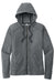 Sport-Tek LST293 Womens Moisture Wicking Fleece Full Zip Hooded Sweatshirt Hoodie w/ Pockets Heather Dark Grey Flat Front
