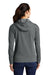 Sport-Tek LST293 Womens Moisture Wicking Fleece Full Zip Hooded Sweatshirt Hoodie w/ Pockets Heather Dark Grey Model Back