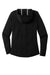 Sport-Tek LST296 Womens Moisture Wicking Fleece Hooded Sweatshirt Hoodie w/ Pouch Pocket Black Flat Back