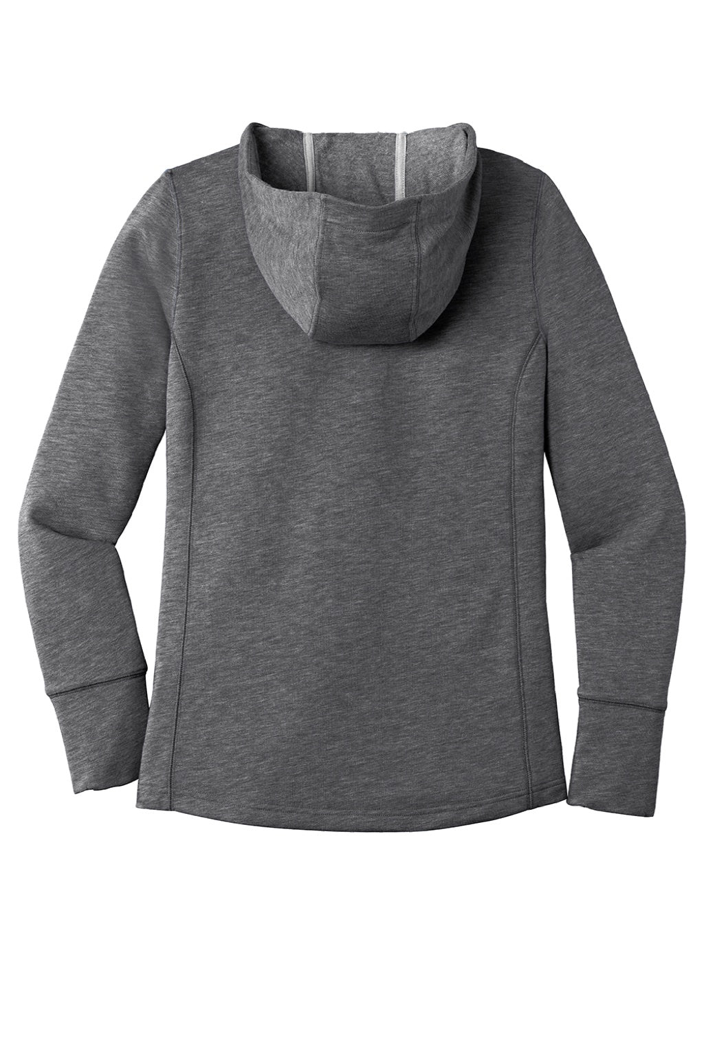Sport-Tek LST296 Womens Moisture Wicking Fleece Hooded Sweatshirt Hoodie w/ Pouch Pocket Heather Dark Grey Flat Back
