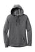Sport-Tek LST296 Womens Moisture Wicking Fleece Hooded Sweatshirt Hoodie w/ Pouch Pocket Heather Dark Grey Flat Front