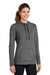 Sport-Tek LST296 Womens Moisture Wicking Fleece Hooded Sweatshirt Hoodie w/ Pouch Pocket Heather Dark Grey Model 3q