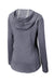 Sport-Tek LST296 Womens Moisture Wicking Fleece Hooded Sweatshirt Hoodie w/ Pouch Pocket Heather True Navy Blue Flat Back