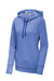 Sport-Tek LST296 Womens Moisture Wicking Fleece Hooded Sweatshirt Hoodie w/ Pouch Pocket Heather True Royal Blue Flat Front