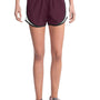 Sport-Tek Womens Cadence Moisture Wicking Shorts - Maroon/White/Black - Closeout