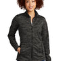 Sport-Tek Womens Electric Heather Water Resistant Full Zip Jacket - Grey Black Electric - Closeout