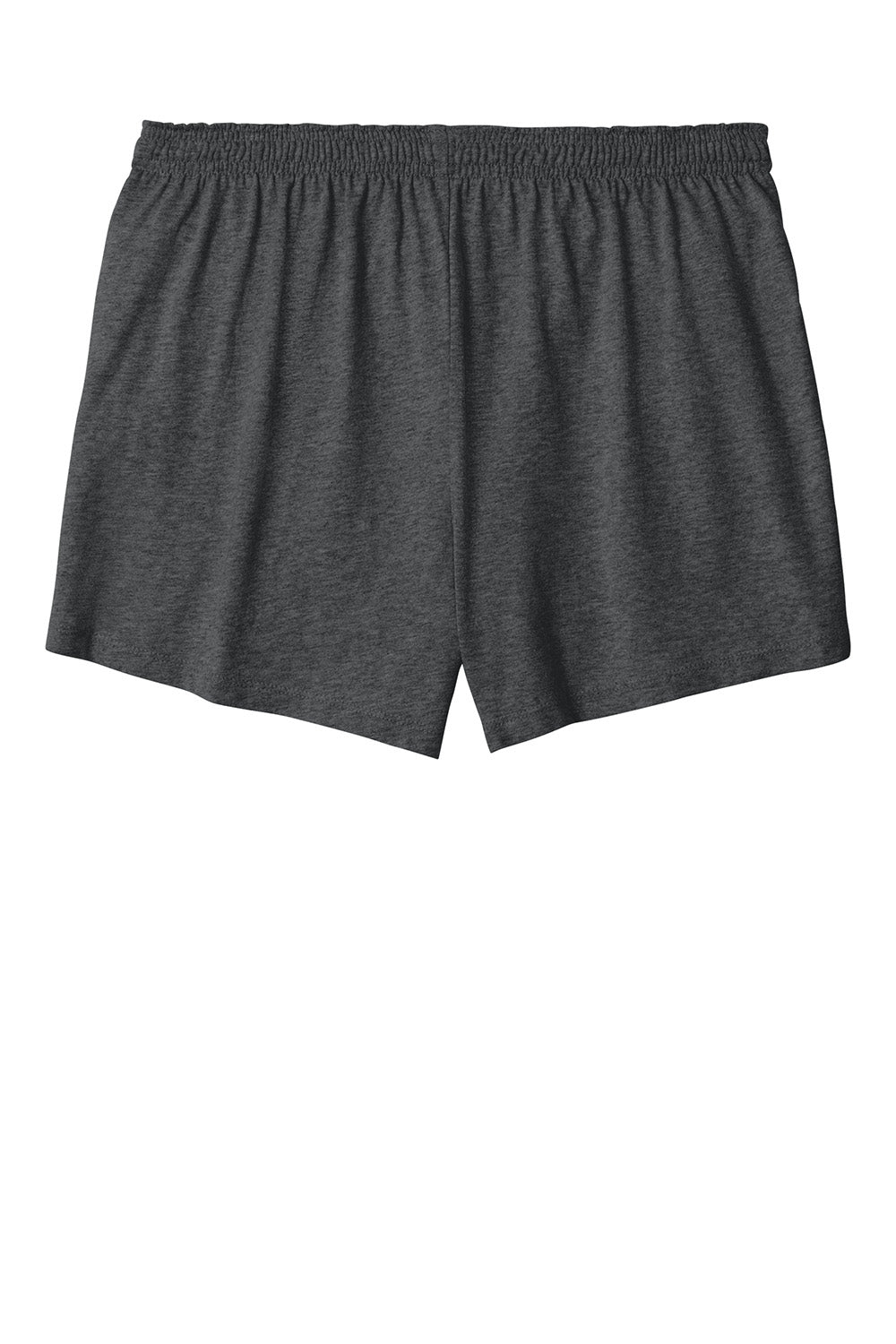 Sport-Tek LST311 Womens Jersey Knit Squad Shorts Heather Dark Grey Flat Back