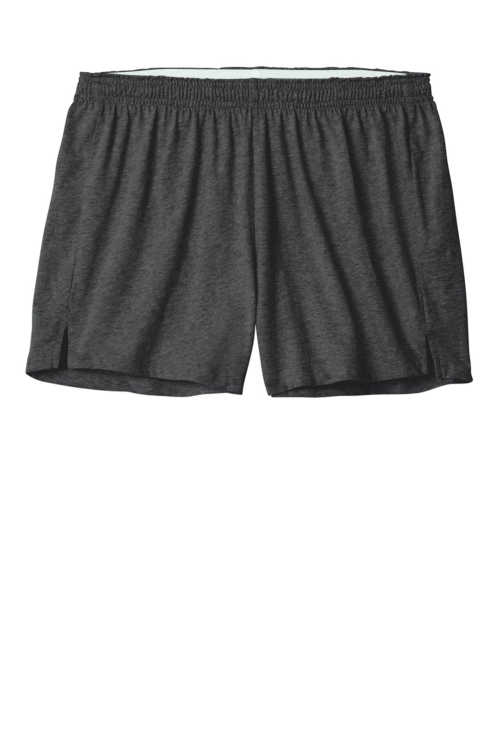 Sport-Tek LST311 Womens Jersey Knit Squad Shorts Heather Dark Grey Flat Front