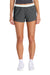 Sport-Tek LST311 Womens Jersey Knit Squad Shorts Heather Dark Grey Model Front