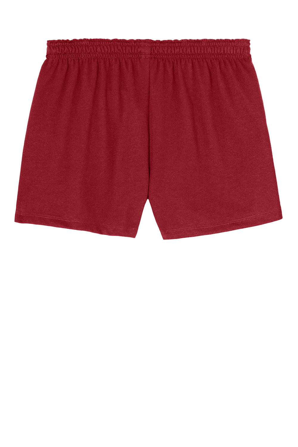 Sport-Tek LST311 Womens Jersey Knit Squad Shorts Deep Red Flat Back