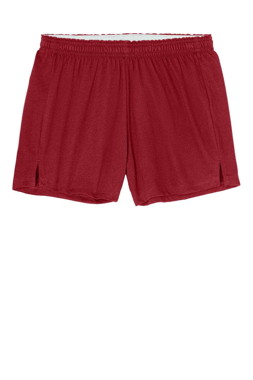 Sport-Tek LST311 Womens Jersey Knit Squad Shorts Deep Red Flat Front