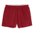 Sport-Tek LST311 Womens Jersey Knit Squad Shorts Deep Red Flat Front