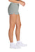 Sport-Tek LST311 Womens Jersey Knit Squad Shorts Heather Grey Model Side
