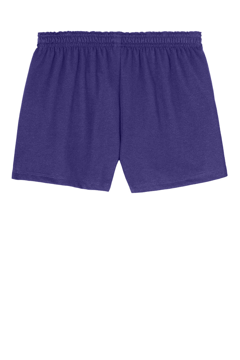 Sport-Tek LST311 Womens Jersey Knit Squad Shorts Purple Flat Back
