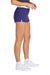 Sport-Tek LST311 Womens Jersey Knit Squad Shorts Purple Model Side