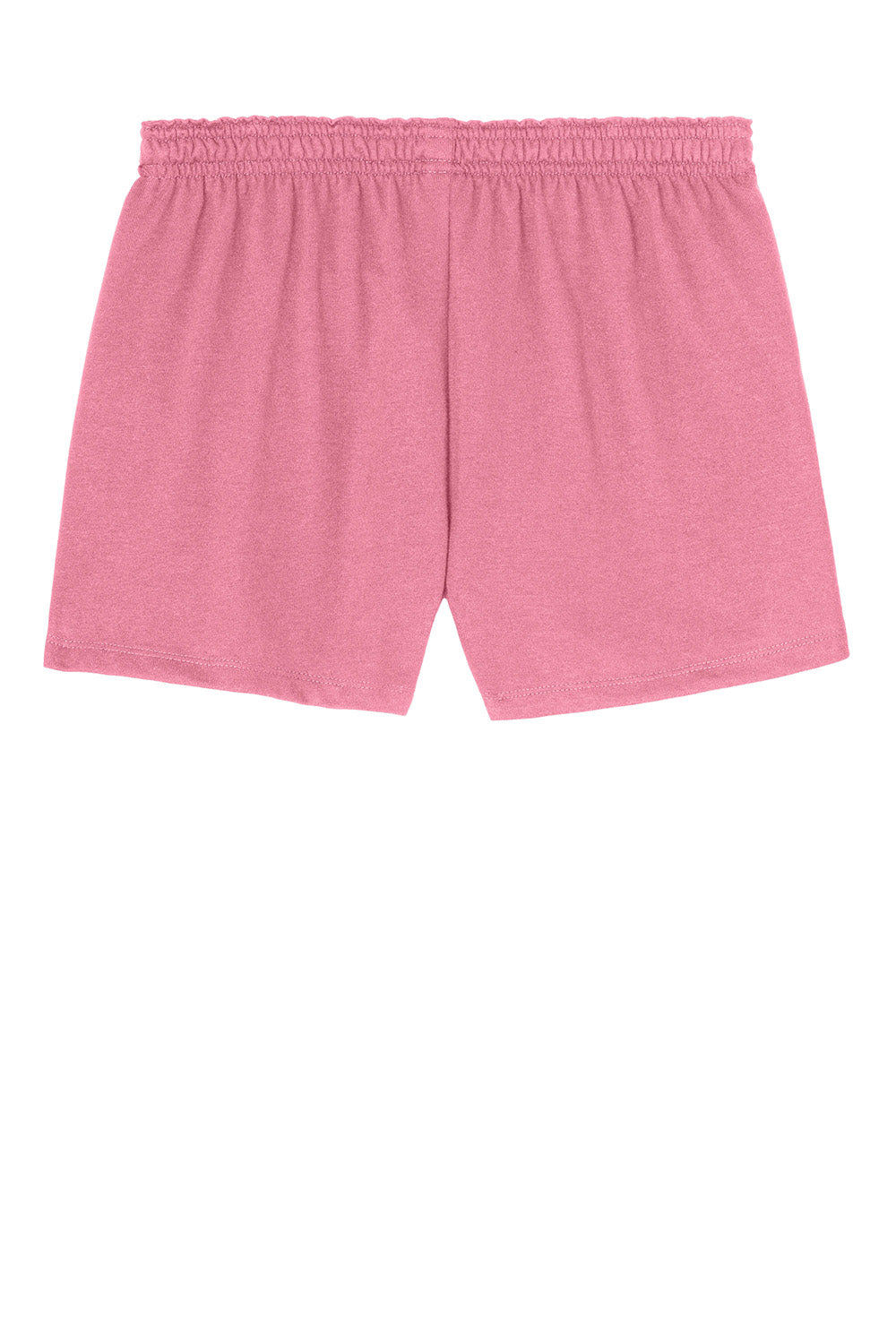 Sport-Tek LST311 Womens Jersey Knit Squad Shorts True Pink Flat Back