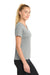 Sport-Tek LST340 Womens RacerMesh Moisture Wicking Short Sleeve V-Neck T-Shirt Heather Grey Model Side