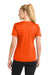 Sport-Tek LST340 Womens RacerMesh Moisture Wicking Short Sleeve V-Neck T-Shirt Neon Orange Model Back