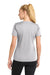 Sport-Tek LST340 Womens RacerMesh Moisture Wicking Short Sleeve V-Neck T-Shirt Silver Grey Model Back
