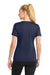 Sport-Tek LST340 Womens RacerMesh Moisture Wicking Short Sleeve V-Neck T-Shirt True Navy Blue Model Back