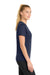 Sport-Tek LST340 Womens RacerMesh Moisture Wicking Short Sleeve V-Neck T-Shirt True Navy Blue Model Side