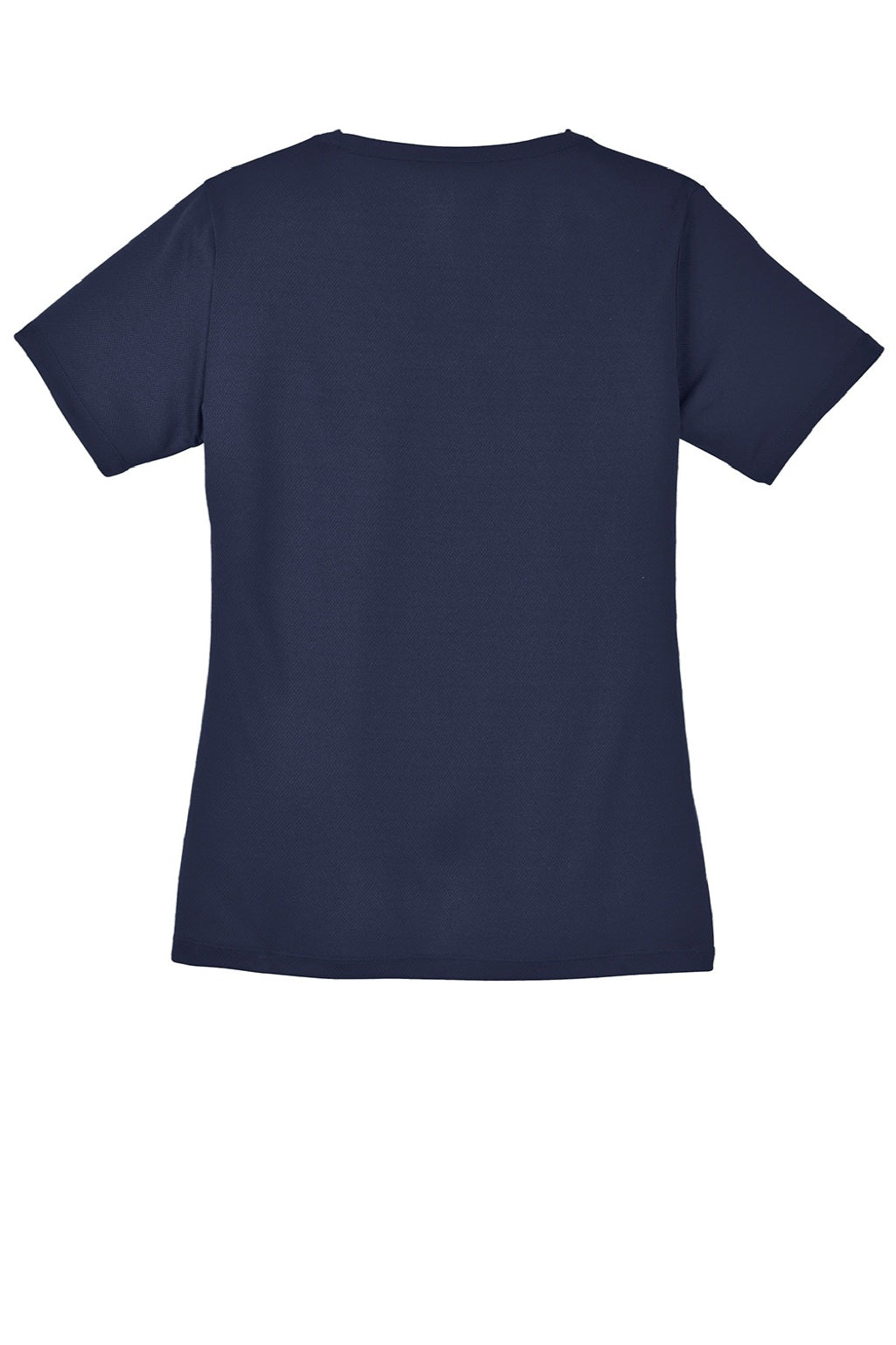 Sport-Tek LST340 Womens RacerMesh Moisture Wicking Short Sleeve V-Neck T-Shirt True Navy Blue Flat Back