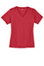 Sport-Tek LST340 Womens RacerMesh Moisture Wicking Short Sleeve V-Neck T-Shirt True Red Flat Front