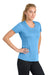 Sport-Tek LST350 Womens Competitor Moisture Wicking Short Sleeve Crewneck T-Shirt Carolina Blue Model Side
