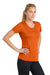 Sport-Tek LST350 Womens Competitor Moisture Wicking Short Sleeve Crewneck T-Shirt Deep Orange Model Side