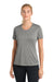 Sport-Tek LST350 Womens Competitor Moisture Wicking Short Sleeve Crewneck T-Shirt Heather Concrete Grey Model Front