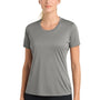 Sport-Tek Womens Competitor Moisture Wicking Short Sleeve Crewneck T-Shirt - Heather Concrete Grey