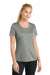 Sport-Tek LST350 Womens Competitor Moisture Wicking Short Sleeve Crewneck T-Shirt Concrete Grey Model Front