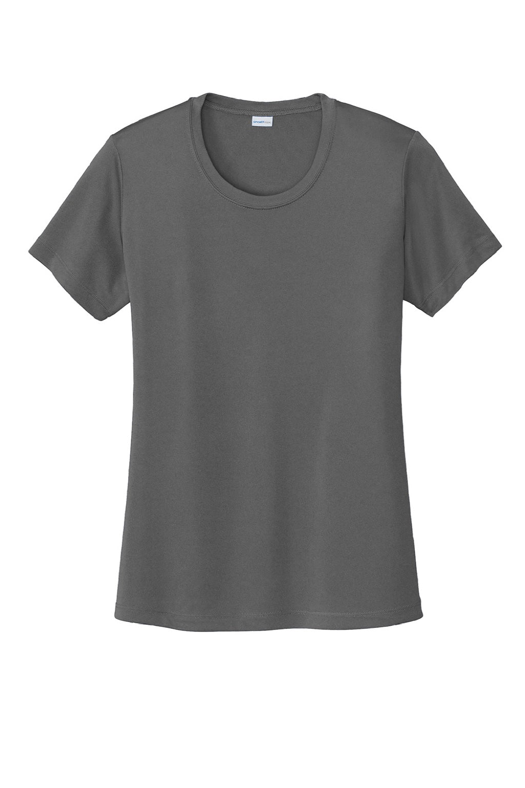 Sport-Tek LST350 Womens Competitor Moisture Wicking Short Sleeve Crewneck T-Shirt Iron Grey Flat Front