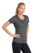 Sport-Tek LST350 Womens Competitor Moisture Wicking Short Sleeve Crewneck T-Shirt Iron Grey Model Side