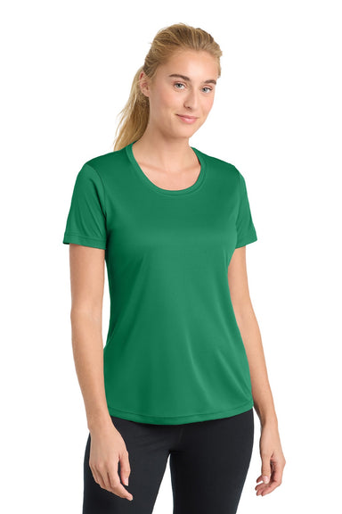 Sport-Tek LST350 Womens Competitor Moisture Wicking Short Sleeve Crewneck T-Shirt Kelly Green Model Front