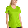 Sport-Tek Womens Competitor Moisture Wicking Short Sleeve Crewneck T-Shirt - Lime Shock Green