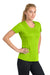 Sport-Tek LST350 Womens Competitor Moisture Wicking Short Sleeve Crewneck T-Shirt Lime Shock Green Model Side
