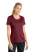 Sport-Tek LST350 Womens Competitor Moisture Wicking Short Sleeve Crewneck T-Shirt Maroon Model Front