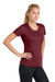 Sport-Tek LST350 Womens Competitor Moisture Wicking Short Sleeve Crewneck T-Shirt Maroon Model Side