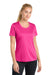 Sport-Tek LST350 Womens Competitor Moisture Wicking Short Sleeve Crewneck T-Shirt Neon Pink Model Front