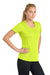 Sport-Tek LST350 Womens Competitor Moisture Wicking Short Sleeve Crewneck T-Shirt Neon Yellow Model Side