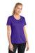 Sport-Tek LST350 Womens Competitor Moisture Wicking Short Sleeve Crewneck T-Shirt Purple Model Front