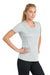 Sport-Tek LST350 Womens Competitor Moisture Wicking Short Sleeve Crewneck T-Shirt Silver Grey Model Side