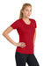 Sport-Tek LST350 Womens Competitor Moisture Wicking Short Sleeve Crewneck T-Shirt True Red Model Side