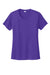 Sport-Tek LST350 Womens Competitor Moisture Wicking Short Sleeve Crewneck T-Shirt Purple Flat Front