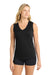 Sport-Tek LST352 Womens Competitor Moisture Wicking Tank Top Black Model Front