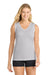 Sport-Tek LST352 Womens Competitor Moisture Wicking Tank Top Silver Grey Model Front